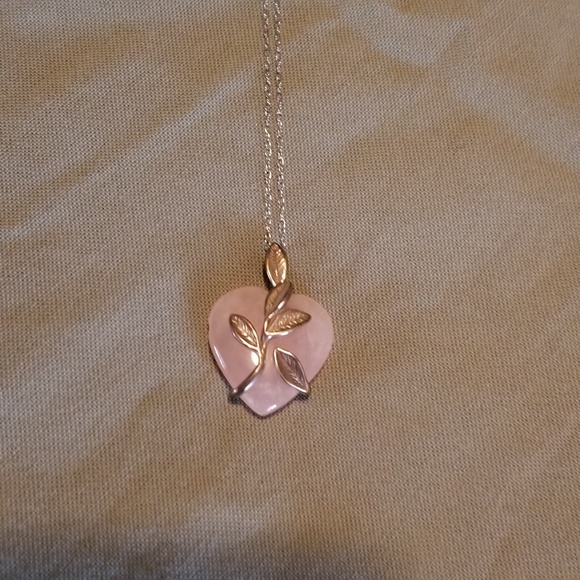 Jewelry - Pink Heart Necklace with Sliver Chain